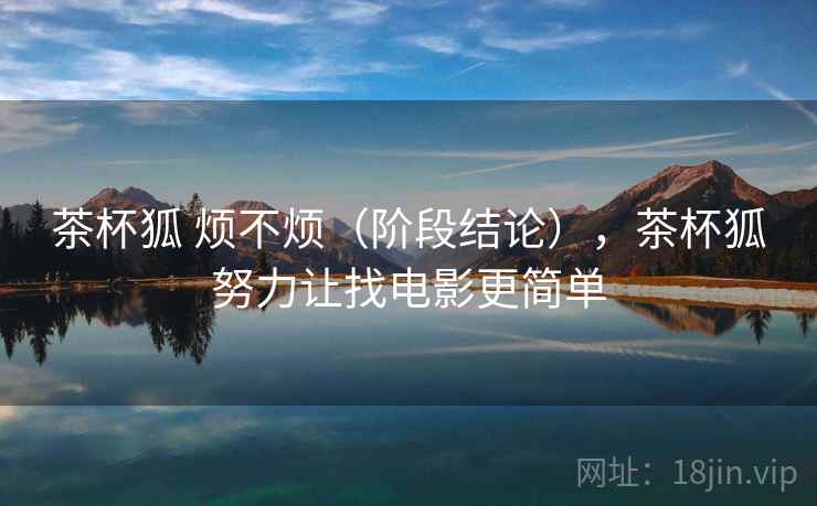茶杯狐 烦不烦（阶段结论），茶杯狐努力让找电影更简单